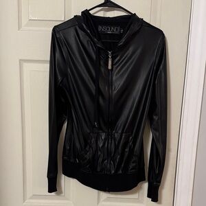 Women's Black lifestyle Jacket with headphones